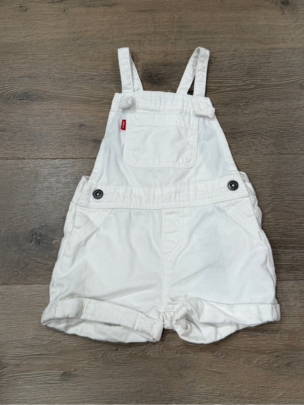 Levi’s Shortalls White Toddler Girls Overalls 2T